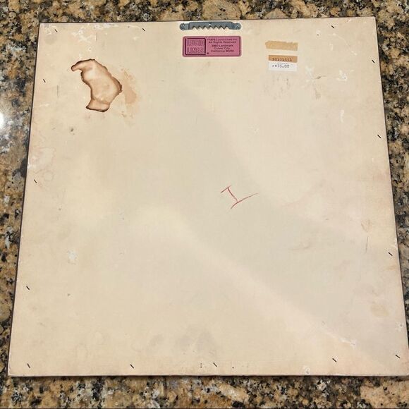 Vintage Lucid Lines “The Wine Cellar” Grecian Mirror Graphic 1970s Gold Burgundy - Picture 13 of 13